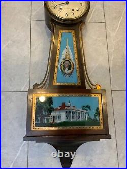 Seth Thomas Banjo George Washington Wall Clock Mt Vernon-DELAWARE org Box Non wk