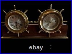 Seth Thomas Barometer and Clock Duo