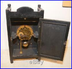 Seth Thomas Bee-1881 Antique Fine Cabinet Clock Ebonized Walnut With Bees