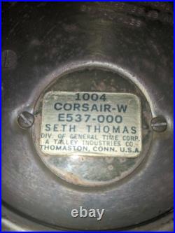 Seth Thomas Brass Ship Bell Maritime Clock Corsair W E537-000 German Movt WORKS Seth Thomas Brass Ship Bell Maritime Clock Corsair W E537-000 German Movt WORKS