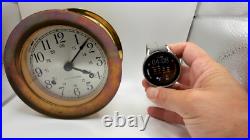 Seth Thomas Brass Ship Bell Maritime Clock Corsair W E537-000 -WORKING! German Seth Thomas Brass Ship Bell Maritime Clock Corsair W E537-000 -WORKING! German
