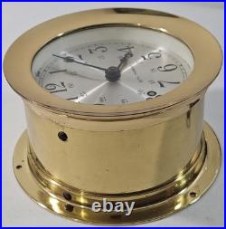 Seth Thomas Brass Ship Bell Maritime Clock Corsair-W E537-000 withKey
