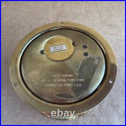 Seth Thomas Brass Ship Bell Maritime Clock Corsair W E537-000 withKey Seth Thomas Brass Ship Bell Maritime Clock Corsair W E537-000 withKey