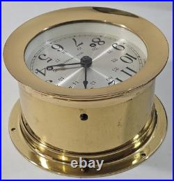 Seth Thomas Brass Ship Bell Maritime Clock Corsair-W E537-000 withKey