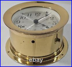 Seth Thomas Brass Ship Bell Maritime Clock Corsair-W E537-000 withKey