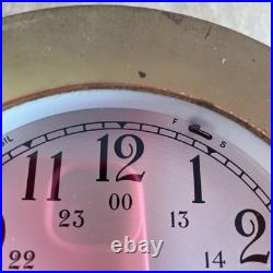 Seth Thomas Brass Ship Bell Maritime Clock Corsair W E537-000 withKey Seth Thomas Brass Ship Bell Maritime Clock Corsair W E537-000 withKey
