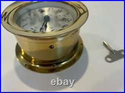 Seth Thomas Brass Ship Bell Maritime Clock Corsair W E537-000 withKey