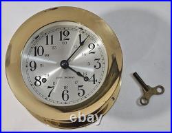 Seth Thomas Brass Ship Bell Maritime Clock Corsair-W E537-000 withKey