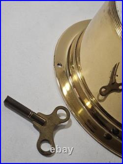 Seth Thomas Brass Ship Bell Maritime Clock Corsair-W E537-000 withKey