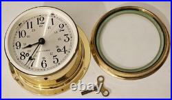 Seth Thomas Brass Ship Bell Maritime Clock Corsair-W E537-000 withKey