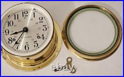 Seth Thomas Brass Ship Bell Maritime Clock Corsair-W E537-000 withKey