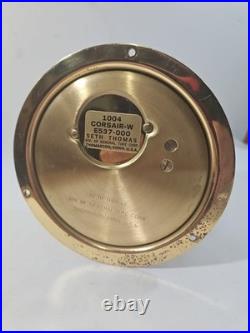 Seth Thomas Brass Ship Bell Maritime Clock Corsair-W E537-000 withKey
