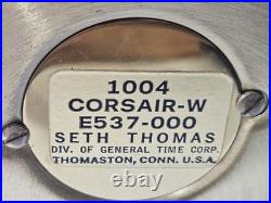 Seth Thomas Brass Ship Bell Maritime Clock Corsair-W E537-000 withKey