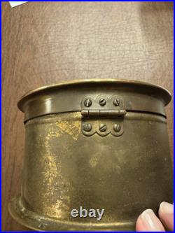 Seth Thomas Brass Ship Deck Clock Running Well, Includes A Key