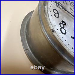 Seth Thomas Brass Ship Deck Clock Running Well, Includes A Key