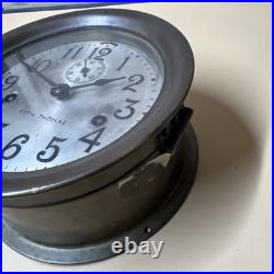 Seth Thomas Brass Ship Deck Clock Running Well, Includes A Key