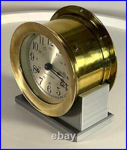 Seth Thomas Brass Ships Bells Corsair-W Model E537-000 Clock
