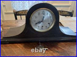 Seth Thomas Brown Wood Mahogany Analog Mantel Clock Dated 1934 With2 Keys & Chimes