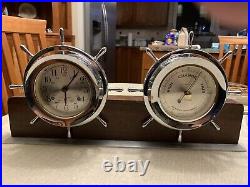 Seth Thomas Clock And Barometer, 8-Day, Time/Strike Key-wind
