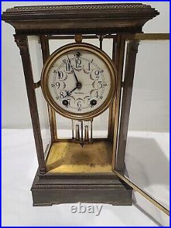 Seth Thomas Crystal Regulator, Bronze Frame, Porcelain Dial PARTS ONLY