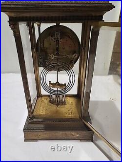 Seth Thomas Crystal Regulator, Bronze Frame, Porcelain Dial PARTS ONLY