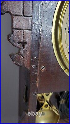 Seth Thomas Eclipse Mantel Clock Antique 8 Day Gingerbread Walnut Alarm Bell