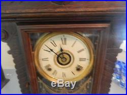 Seth Thomas Eight Day Mantel Clock 298A Antique Ornate Gingerbread Style
