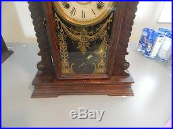 Seth Thomas Eight Day Mantel Clock 298A Antique Ornate Gingerbread Style