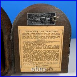 Seth Thomas Electric Mantle Shelf Clock 1930s-50s Brass Dial- Working WithChime