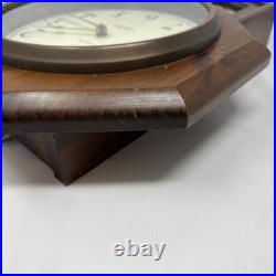 Seth Thomas Electronic Strike Drop Octagon School House Wall Clock Works VTG Seth Thomas Electronic Strike Drop Octagon School House Wall Clock Works VTG