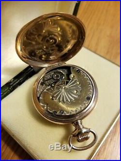Seth Thomas Fancy Dial Pocket Watch. Solid 10k Gold. Diamond accent. Great Cond