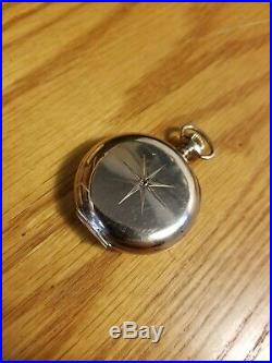 Seth Thomas Fancy Dial Pocket Watch. Solid 10k Gold. Diamond accent. Great Cond