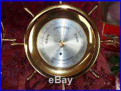 Seth Thomas Helmsman #1008 Nautical Ship Bell Clock 1508 Barometer