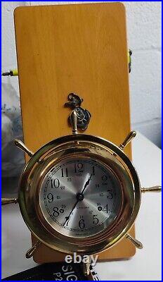 Seth Thomas Helmsman 4 1/2 Dial Brass Ships Bell Clock