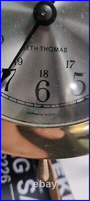 Seth Thomas Helmsman 4 1/2 Dial Brass Ships Bell Clock