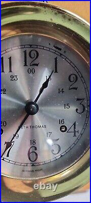 Seth Thomas Helmsman 4 1/2 Dial Brass Ships Bell Clock