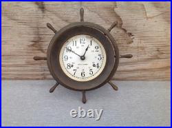 Seth Thomas Helmsman E537-001 Ship Wheel Clock