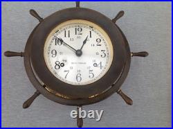 Seth Thomas Helmsman E537-001 Ship Wheel Clock