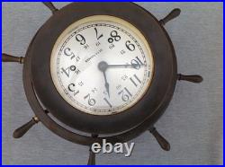 Seth Thomas Helmsman E537-001 Ship Wheel Clock