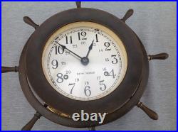 Seth Thomas Helmsman E537-001 Ship Wheel Clock