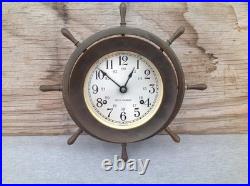 Seth Thomas Helmsman E537-001 Ship Wheel Clock