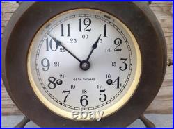 Seth Thomas Helmsman E537-001 Ship Wheel Clock