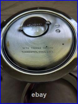 Seth Thomas Helmsman E537-001 Ships Bell Clock, Chrome, As-Is, Broken Mainspring