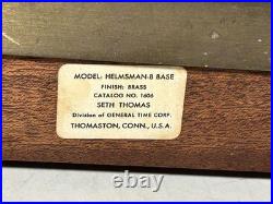 Seth Thomas Helmsman Mounted Ships Clock & Barometer Set Desk Mantel Shelf