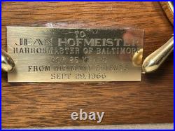 Seth Thomas Helmsman Mounted Ships Clock & Barometer Set Desk Mantel Shelf