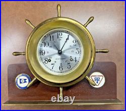 Seth Thomas Helmsman Ship's Clock with Base / Model 1008-001 Hvide Marine