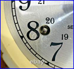 Seth Thomas Helmsman Ship's Clock with Base / Model 1008-001 Hvide Marine