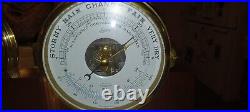 Seth Thomas Helmsman Ships Mantle schatz Clock Brass Bell Chime barometer