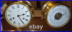 Seth Thomas Helmsman Ships Mantle schatz Clock Brass Bell Chime barometer
