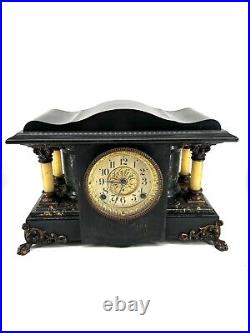 Seth Thomas Larkin 35 New Sucile Shasta Adamantine Mantle Clock dragon claw feet